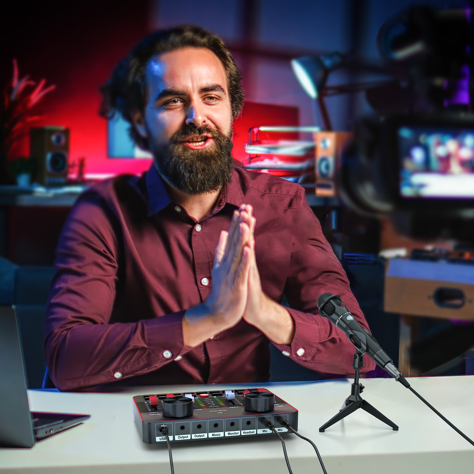 Pc Gaming Youtubers - Tenlamp Podcast Uitrusting Bundel, All-in-One Audio
