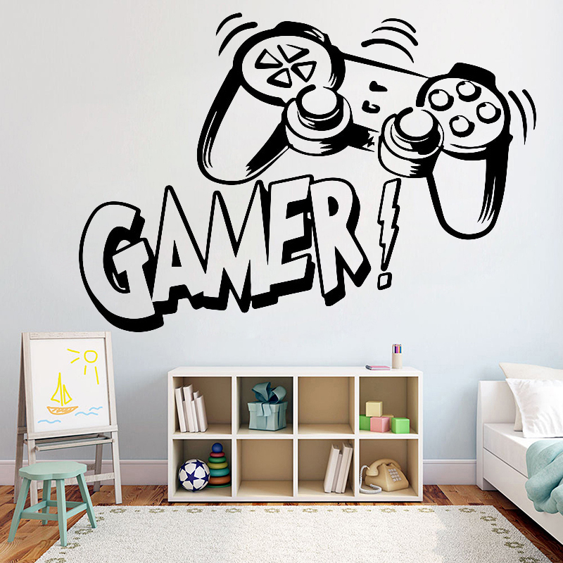Pc Gaming Quotes - Muursticker voor kinderkamer videogame muurstickers voor