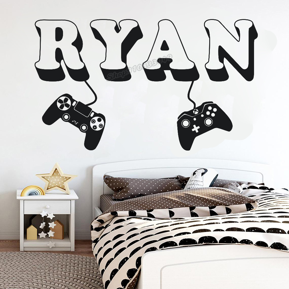 Pc Gaming Quotes - Gamer muursticker aangepaste naam controller video