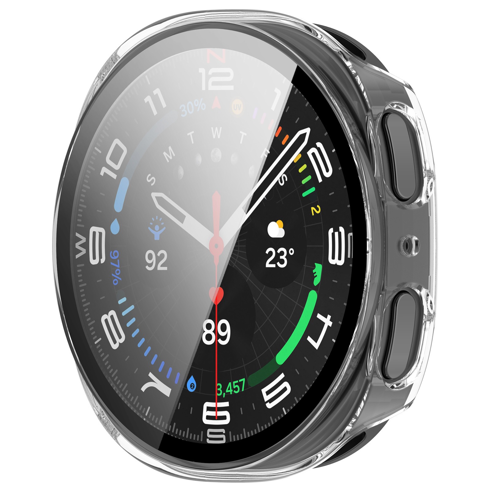 Pc Case Tempered Glass - Voor Samsung Galaxy Watch8 44 mm