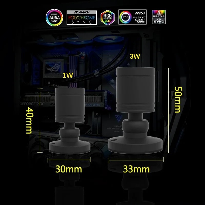QITU 1W 3W ARGB 5V 3-pins head - Pc Gaming Second recensie en prijs