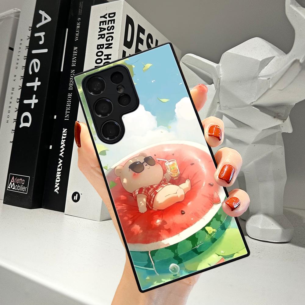 Zomerse Watermeloen Kat Telefo - Pc Case Tempered Glass recensie en prijs