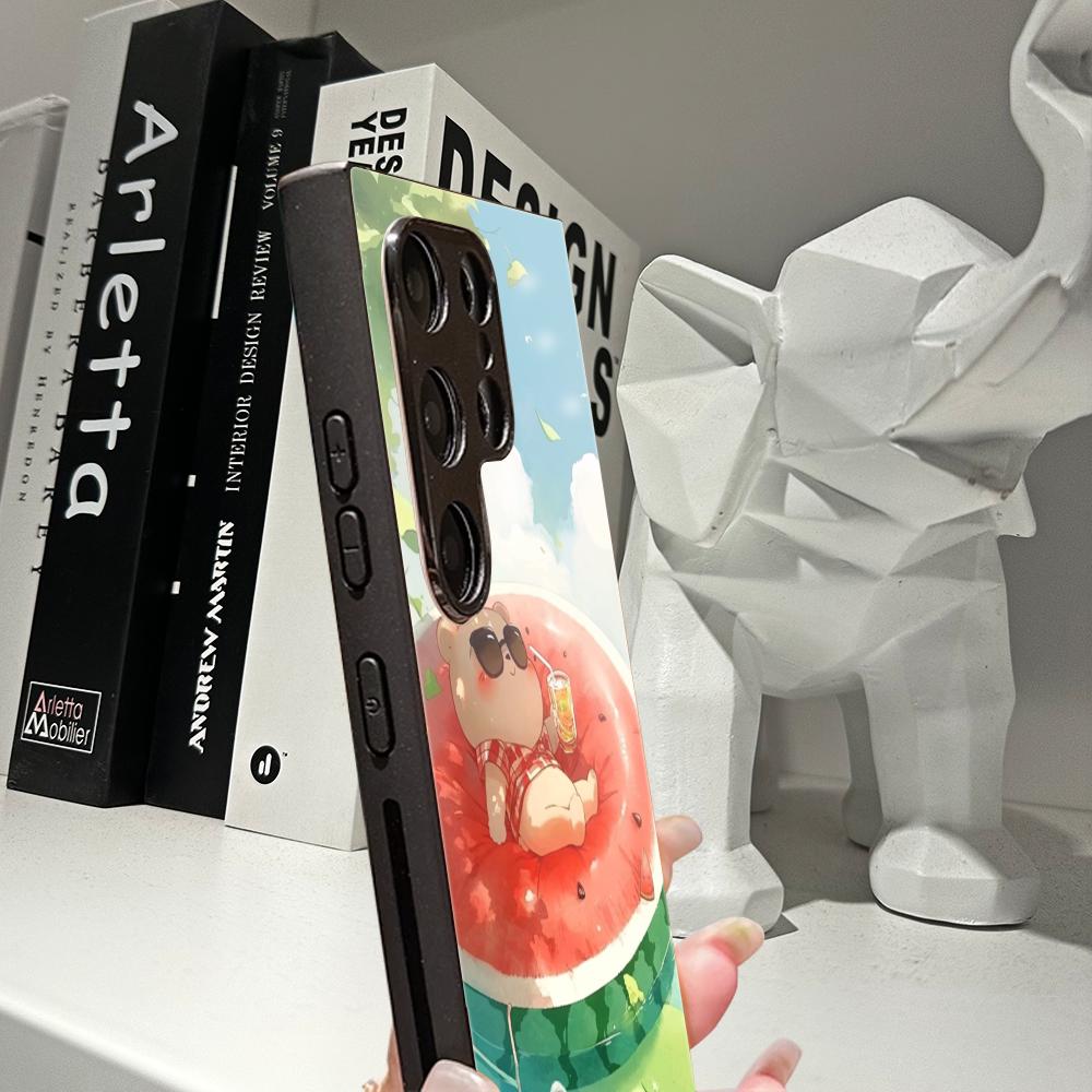 Zomerse Watermeloen Kat Telefo - Pc Case Tempered Glass recensie en prijs